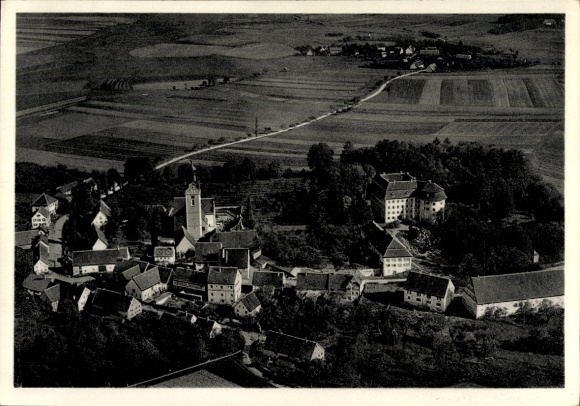 Ak Oberstadion in Oberschwaben, Fliegeraufnahme