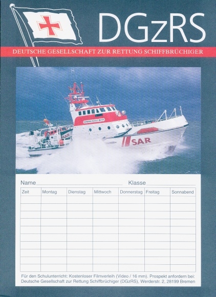 timetable, DGzRS, rescue boat