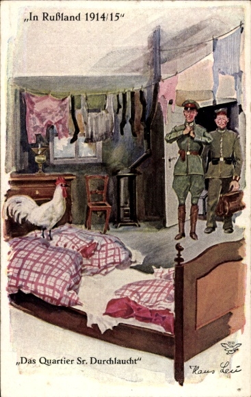 Artist Postcard Leu, Hans, In Russia 1914-15, The Quarters of His Serene Highness