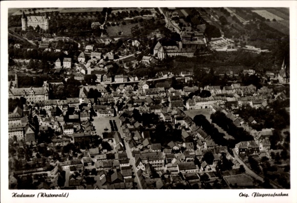 Ak Hadamar im Westerwald Hessen, Fliegeraufnahme