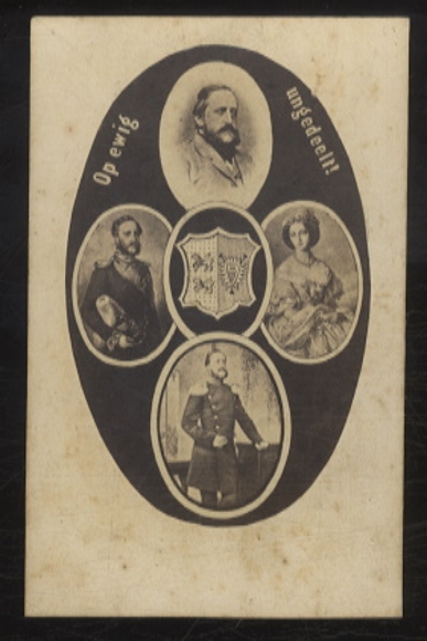 CdV portrait of Adolf I. Georg of Schaumburg-Lippe with Hermine, née of Waldeck-Pyrmont