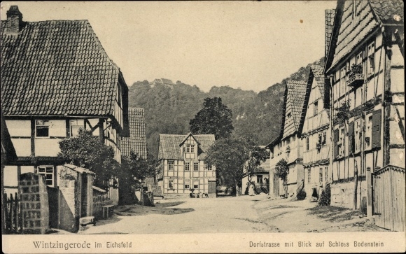 KP Wintzingerode, Leinefelde Worbis Eichsfeld Turyngia, Dorfstrasse, Zamek Bodenstein