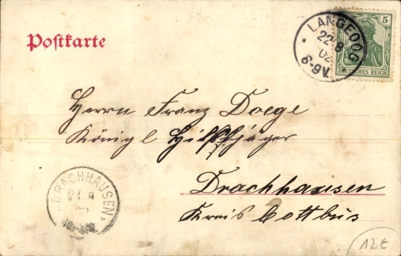 Postcard North Sea resort Langeoog East Frisia, hospice
