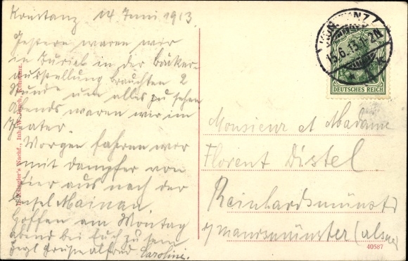 Postcard Konstanz on Lake Constance, Singing Frogs