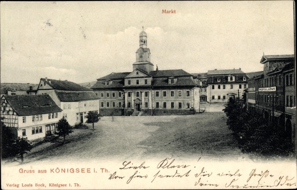 Ak Königsee in Thüringen, Markt