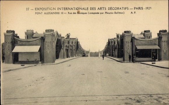 Postcard Paris, International Exhibition of Decorative Arts 1925, Pont Alexandre III