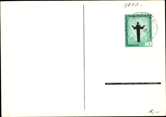 Postcard Berlin Charlottenburg, 78th German Catholic Congress 1958