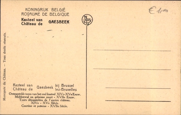 KP obrazkowa Lennik Brabancja Flamandzka, Zamek Gaasbeek