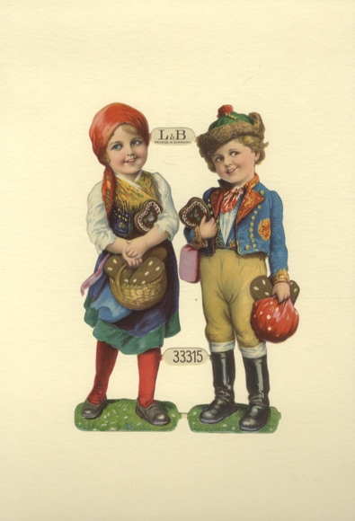 Blok waflowy, L&B 33315, Hänel i Małgosia z piernikiem, wymiary ok. 18,5 x 13 cm
