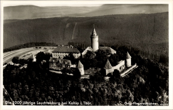 Ak Seitenroda in Thüringen, Leuchtenburg bei Kahla, Fliegeraufnahme