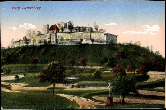 Postcard Thallichtenberg in the Palatinate, Lichtenberg Castle
