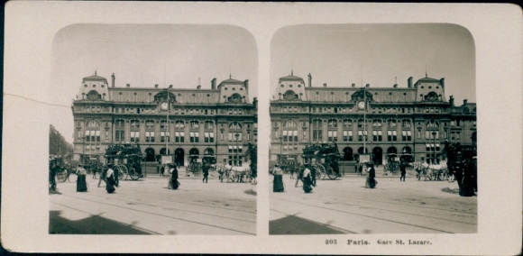 Stereo photo Paris VIII, Gare St. Lazare