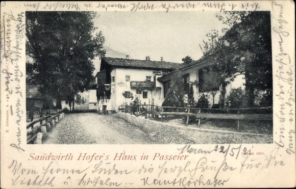 Postcard Sankt Leonhard in Passeier San Leonardo in Passiria Südtirol, Sandwirth, Hofers Haus