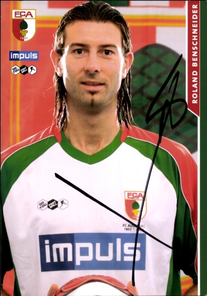 Autogrammkarte Fußballer Roland Benschneider, FC Augsburg, Autogramm