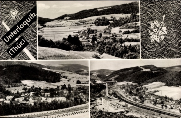 Ak Unterloquitz Probstzella Thüringen, Panorama, Teilansichten
