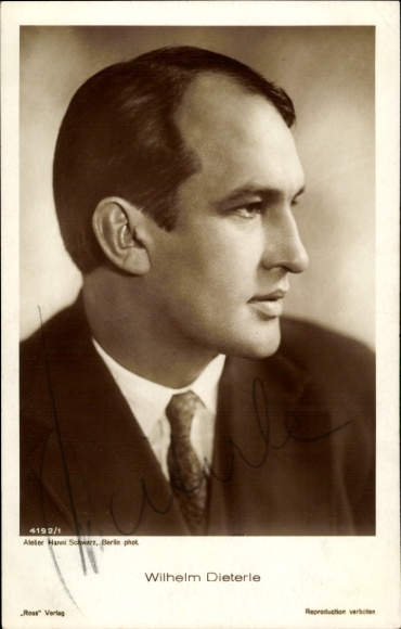 Ak Schauspieler und Filmregisseur Wilhelm Dieterle, Portrait, Ross Verlag 4192 1, Autogramm