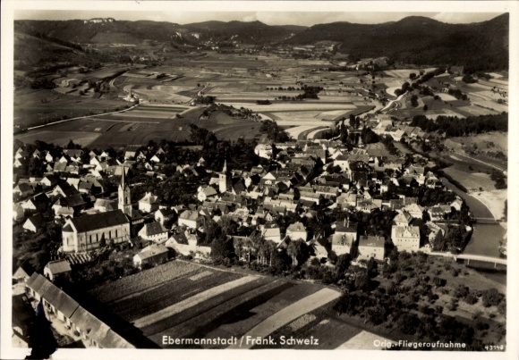 KP Ebermannstadt w Górnej Frankonii, zdjęcie lotnicze