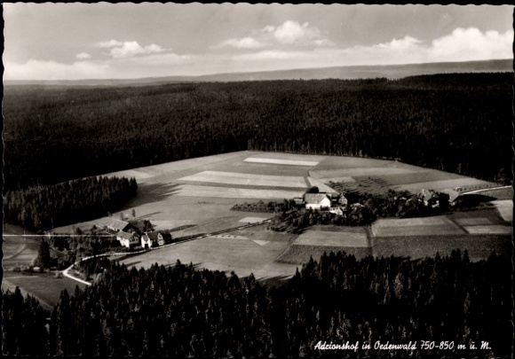 Ak Oedenwald Ödenwald Loßburg in het Zwarte Woud, luchtfoto, Adrionshof
