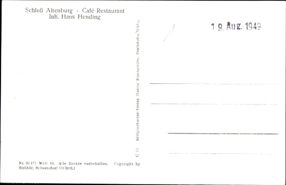 Postcard Bamberg in Upper Franconia, Altenburg, aerial photograph, castle, café, restaurant