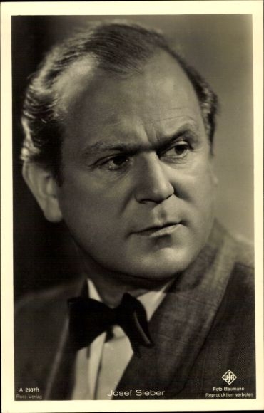 Postcard actor Josef Sieber, portrait, Ufa Film, Ross Verlag A 2987 1