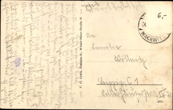 Postcard Dresden Northeast Wachwitz, home for remedial education, Am Steinberg 14