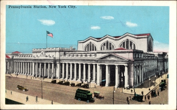 Postcard New York City USA, Pennsylvania Station