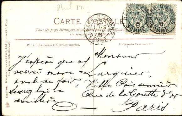 Artist Postcard May, Phil, Elegant man in a coat