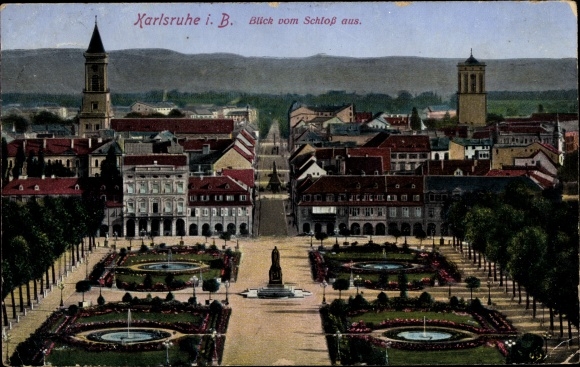 PC Karlsruhe in Baden, castle, garden