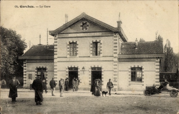 Postcard Garches Hauts de Seine, train station