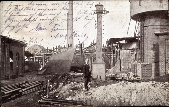 Postcard Chemnitz in Saxony, storm disaster on May 27, 1916