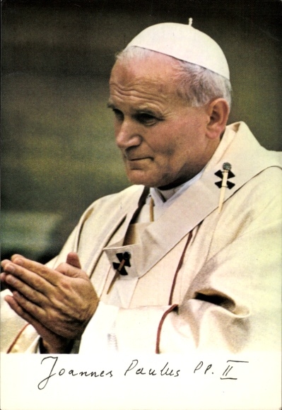 Postcard Pope John Paul II, portrait