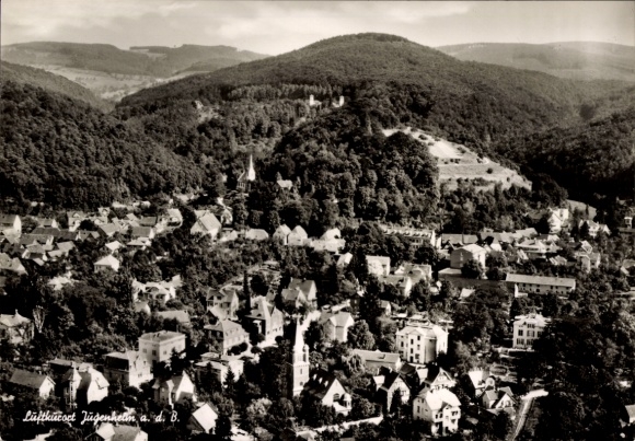Ak Jugenheim an der Bergstraße Hessen, Fliegeraufnahme