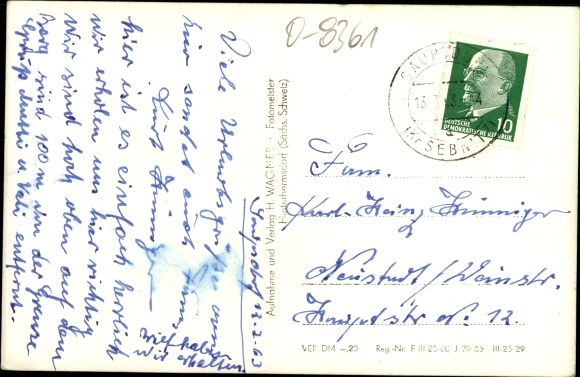 Photo Postcard Saupsdorf Sebnitz Sachsen, Berggasthaus Wachberg