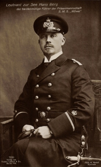 Lieutenant Hans Berg, Commander of the prize crew SMS Möwe