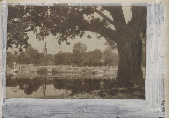Original photo Schweinfurt, Main section at Gerberstieglein, around 1900