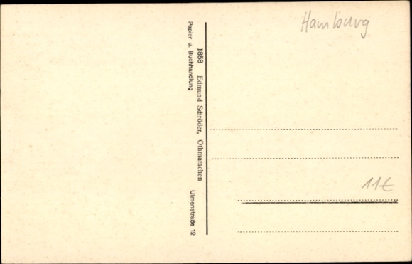 Postcard Hamburg Altona Groß Flottbek, Chemnitzstraße