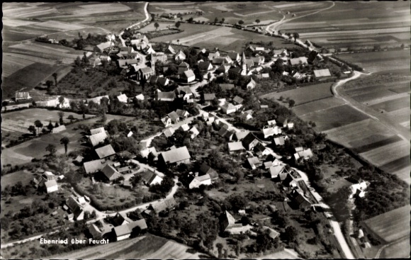 Postcard Ebenried Allersberg in Middle Franconia, aerial photograph