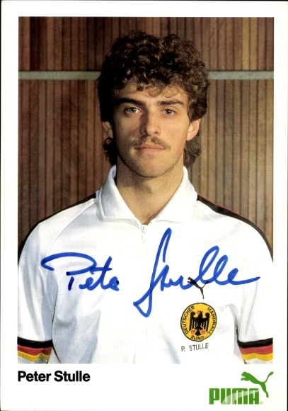 Postcard handball player Peter Stulle, TuSpo Nuremberg, autograph