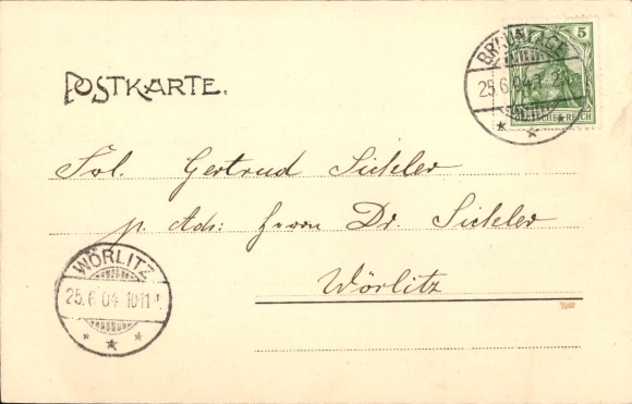 Postcard Braunlage in the Upper Harz, front view with street view, houses, cows, mountains