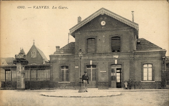 Postcard Vanves Hauts de Seine, train station