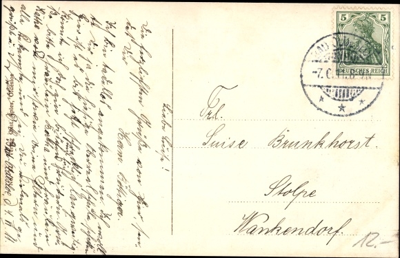 Postcard Bad Oldesloe in Schleswig Holstein, secondary school