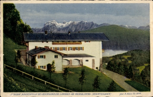Ansichtkaart Obersalzberg Berchtesgaden in Opper-Beieren, Berghof Wachenfeld
