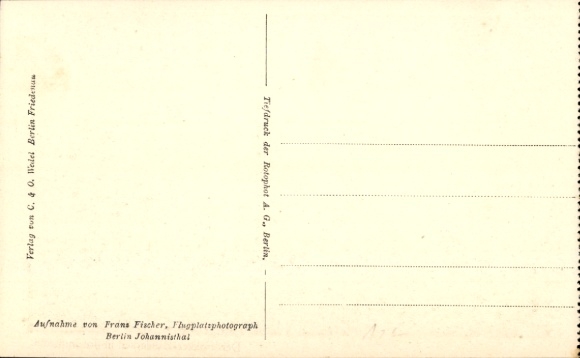 Postcard Berlin Treptow Johannisthal, morning mood on the airfield