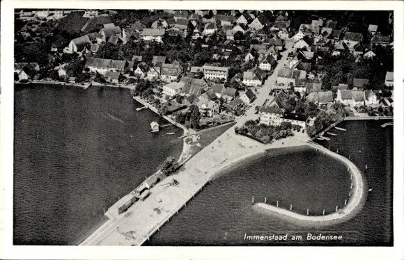 Ak Immenstaad am Bodensee, Fliegeraufnahme