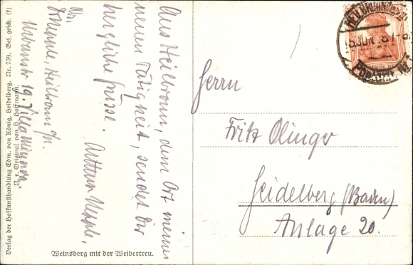 Artist PC Hoffmann, H., Weinsberg in the district of Heilbronn, Weibertreu