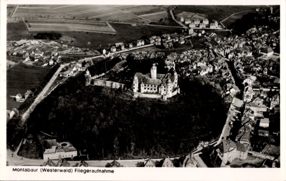 Ak Montabaur im Westerwald, Fliegeraufnahme