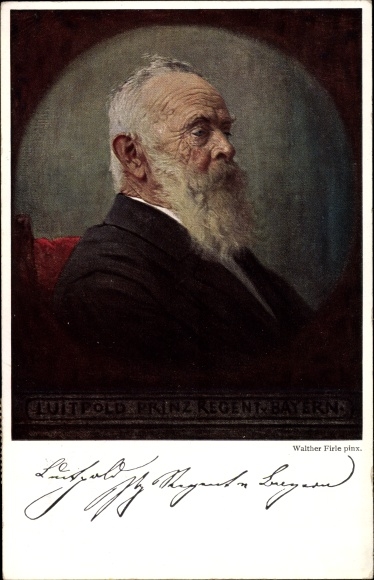 Artist PC Firle, Walther, Prince Regent Luitpold of Bavaria, 25th anniversary of the government in 1911
