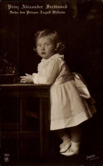 Ak Prinz Alexander Ferdinand von Preußen, Sohn von August Wilhelm, Spielzeugmühle, NPG 5000