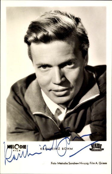Ak Schauspieler Karlheinz Böhm, Film Schwedenmädel, Herzog Film, Autogramm