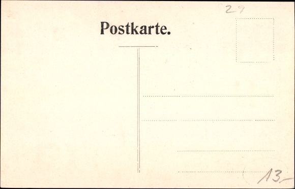 Postcard Esens in Lower Saxony, Herrenwall, street section, building